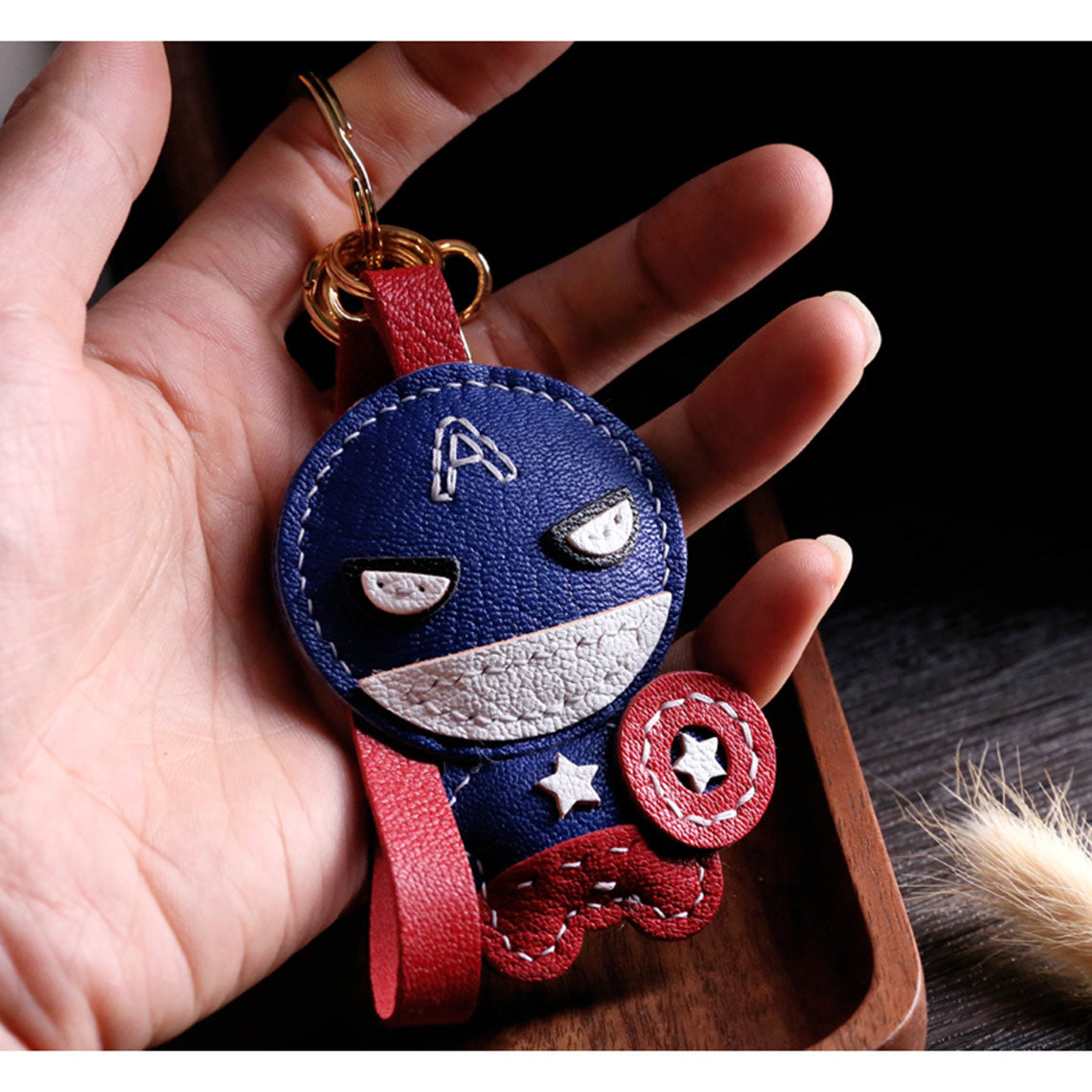 Sheep Leather Captain Keychain DIY Kit - CUCUBIRD