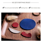 CUCUBIRD Sheep Leather Captain Keychain DIY Kit  