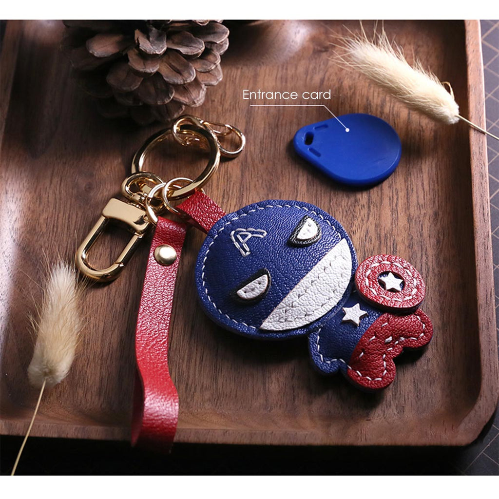 CUCUBIRD Sheep Leather Captain Keychain DIY Kit  