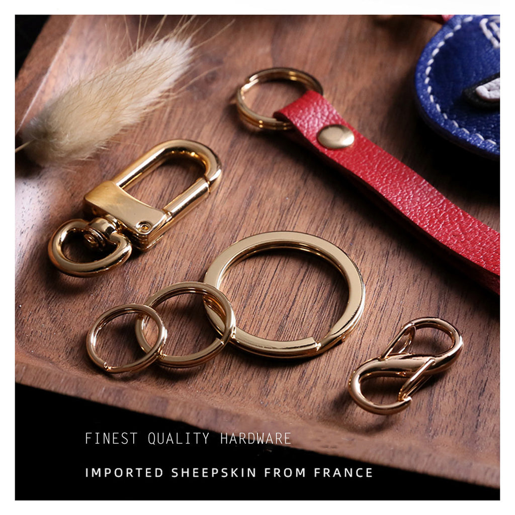 CUCUBIRD Sheep Leather Captain Keychain DIY Kit  