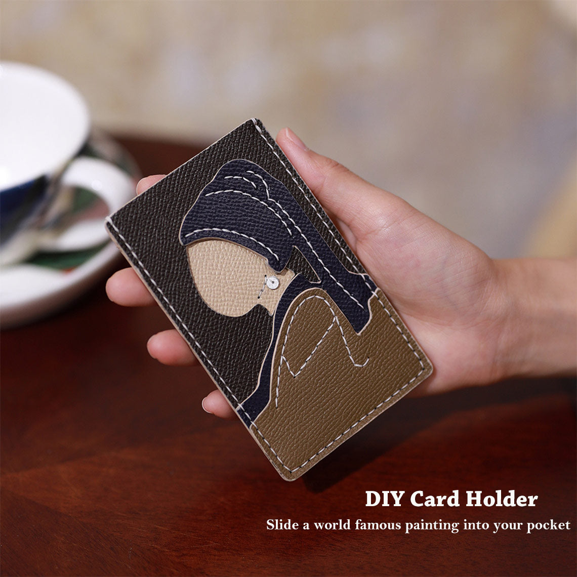 CUCUBIRD Leather Painting Card Holder DIY Kit  