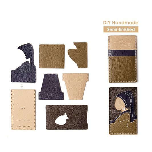 Kit de bricolage pour porte-cartes de peinture sur cuir