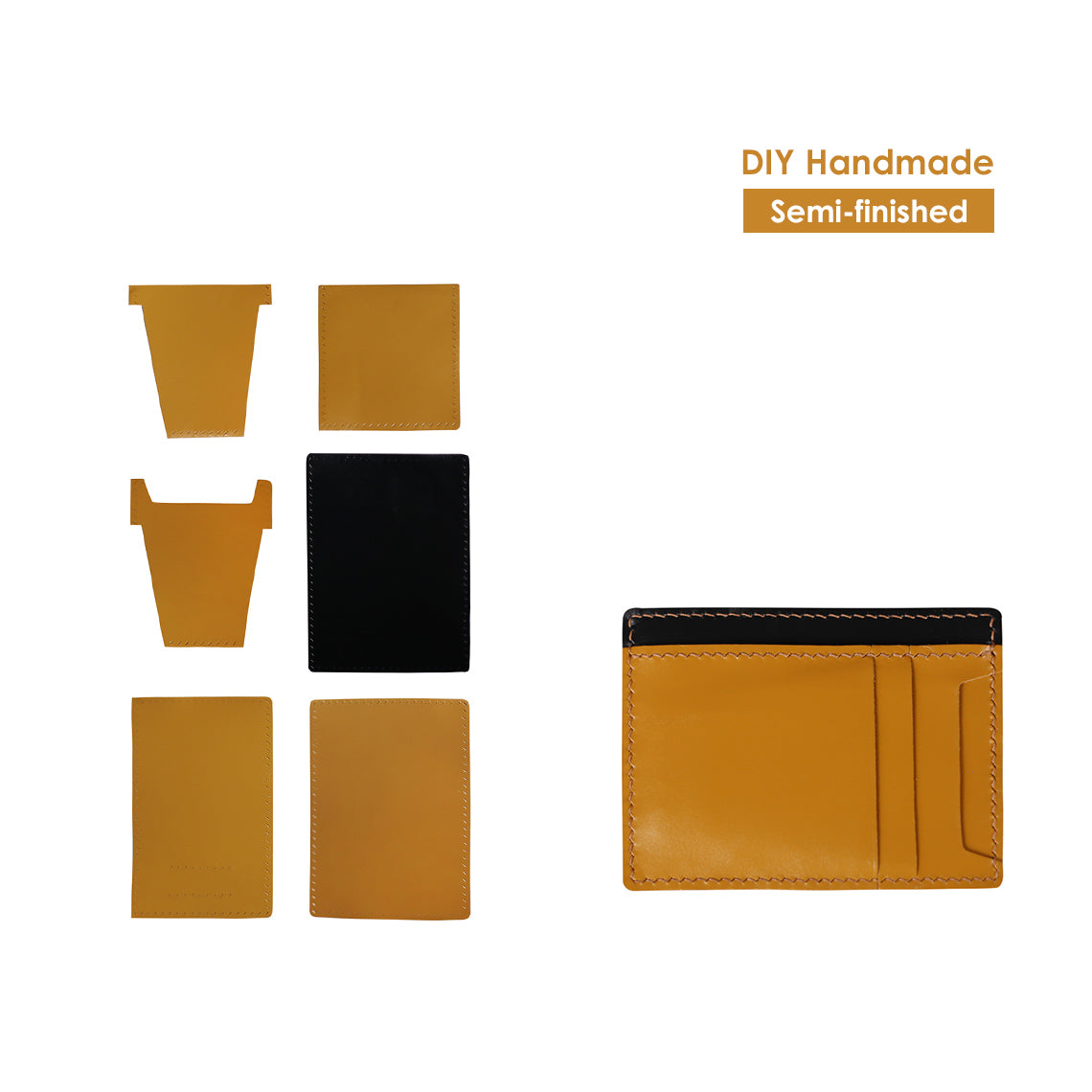 CUCUBIRD Full Grain Leather Sleeve Card Wallet DIY Kit  