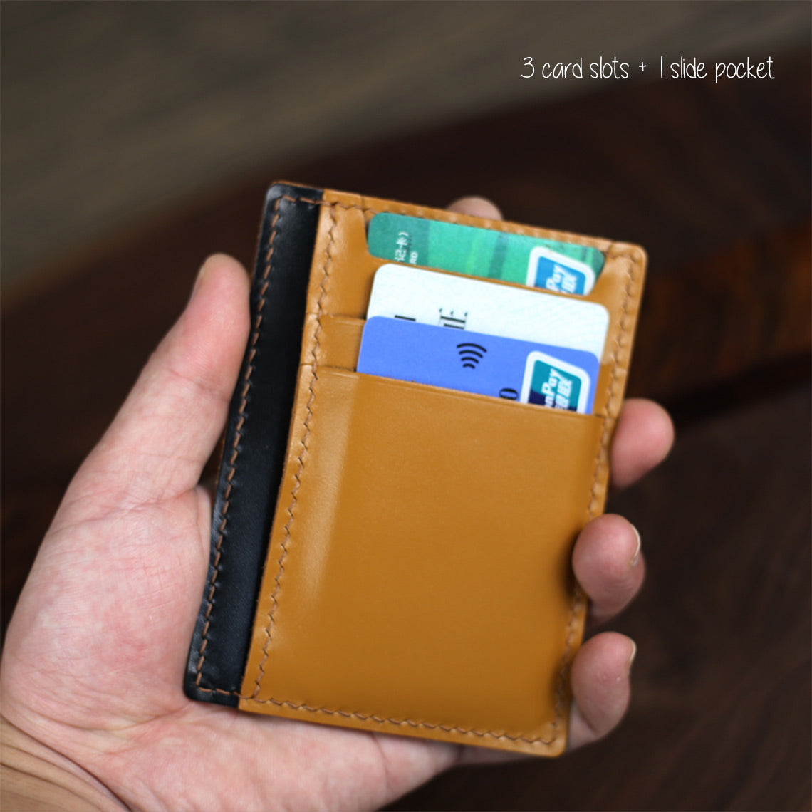 CUCUBIRD Full Grain Leather Sleeve Card Wallet DIY Kit  