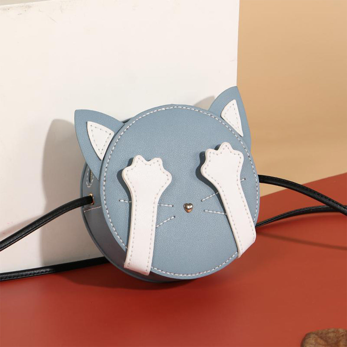 CUCUBIRD Vegan Leather Lady Kitty Crossbody Bag DIY Kit Blue 