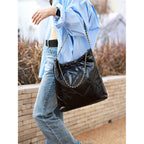 CUCUBIRD Top Grain Leather Quilted Chain Tote Bag DIY Kit  