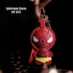 CUCUBIRD Sheep Leather Spiderman Keychain DIY Kit  