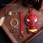 CUCUBIRD Sheep Leather Spiderman Keychain DIY Kit  