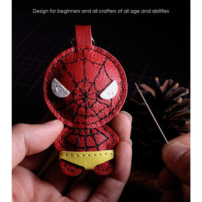 Sheep Leather Spiderman Keychain DIY Kit - CUCUBIRD