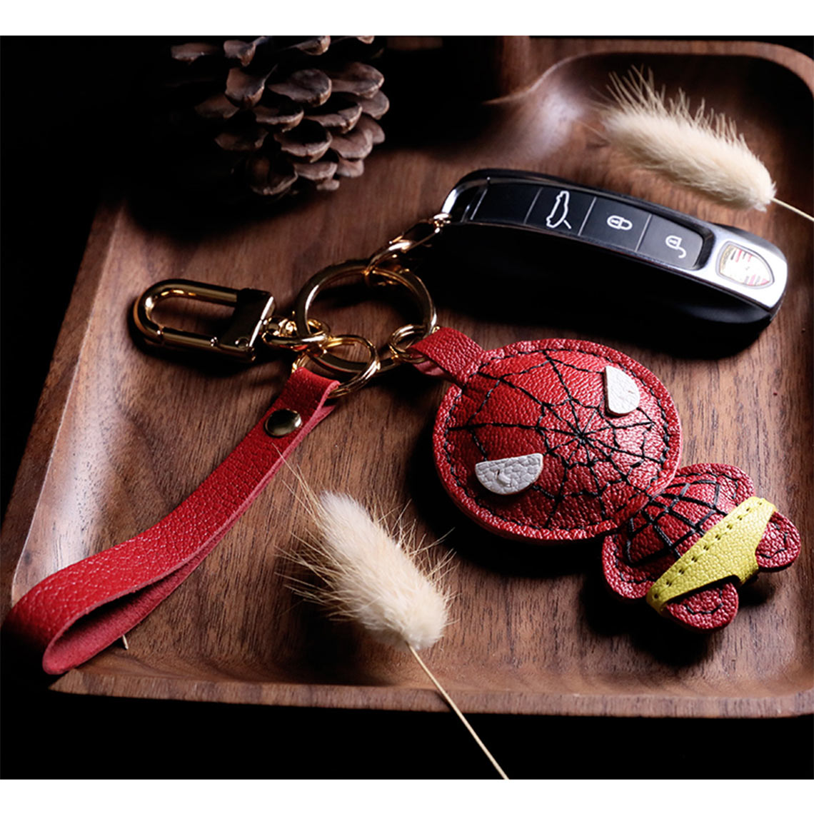 Sheep Leather Spiderman Keychain DIY Kit - CUCUBIRD