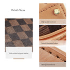 CUCUBIRD Top Grain Leather Checker Mini Round Bag DIY Kit  