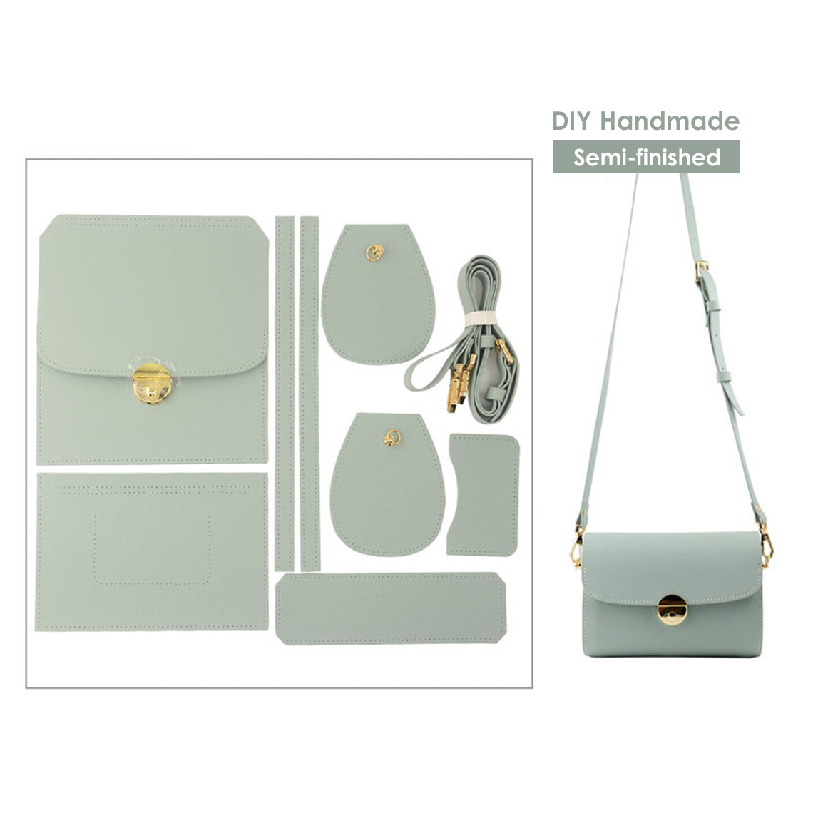 CUCUBIRD Vegan Leather Crossbody Satchel Bag DIY Kit  