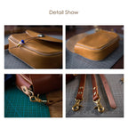 CUCUBIRD Full Grain Leather Vintage Crossbody Bag DIY Kit  