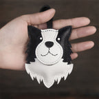 CUCUBIRD Sheep Leather Border Collie Dog Keychain Charm DIY Kit  