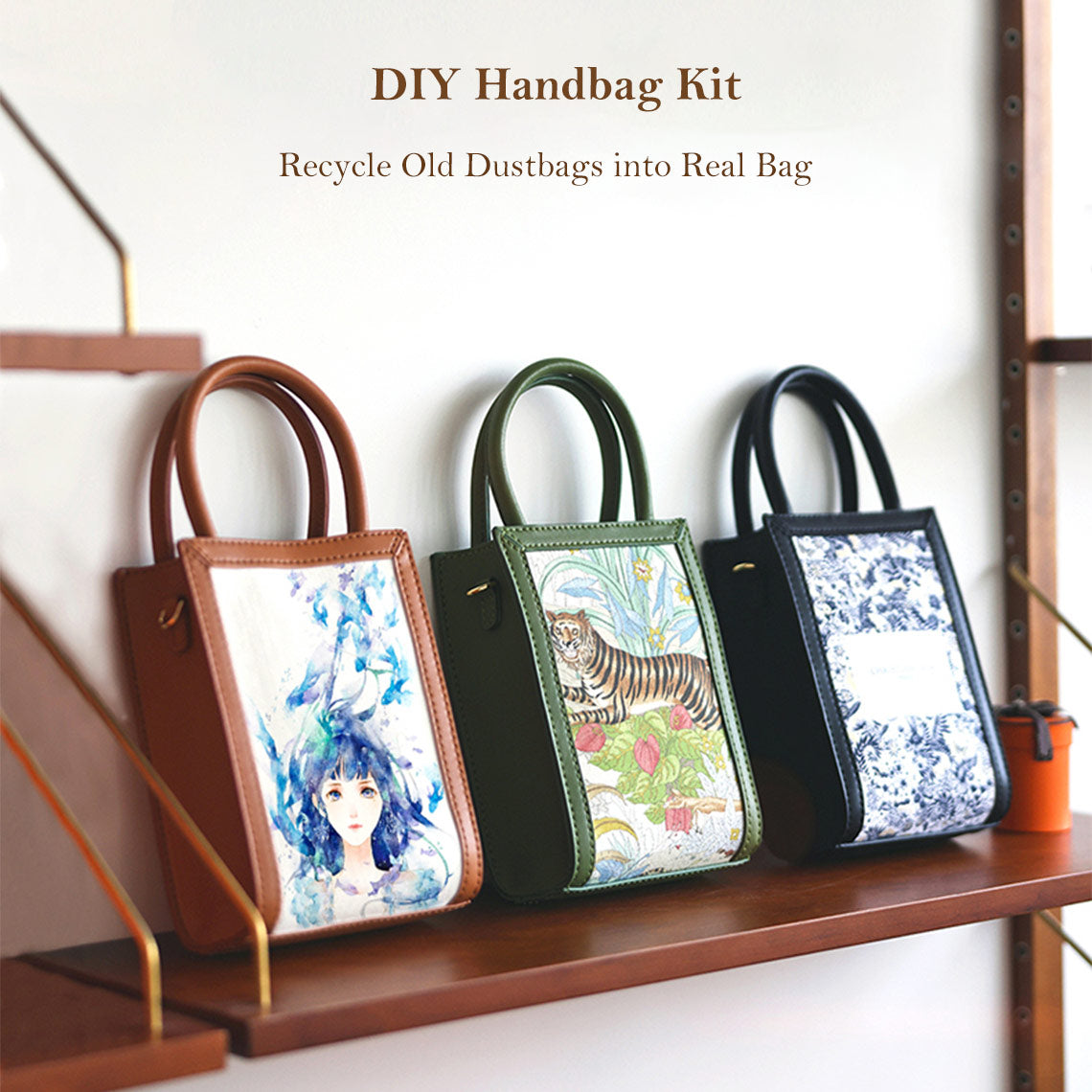 CUCUBIRD Leather Recycle Dustbag Handbag DIY Kit  