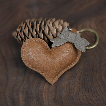 Sheep Leather Loving Heart Keychain DIY Kit - CUCUBIRD