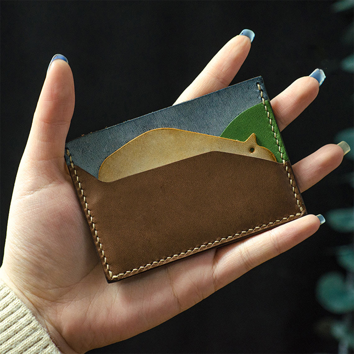 Top Grain Leather Hippo Card Holder DIY Kit - CUCUBIRD