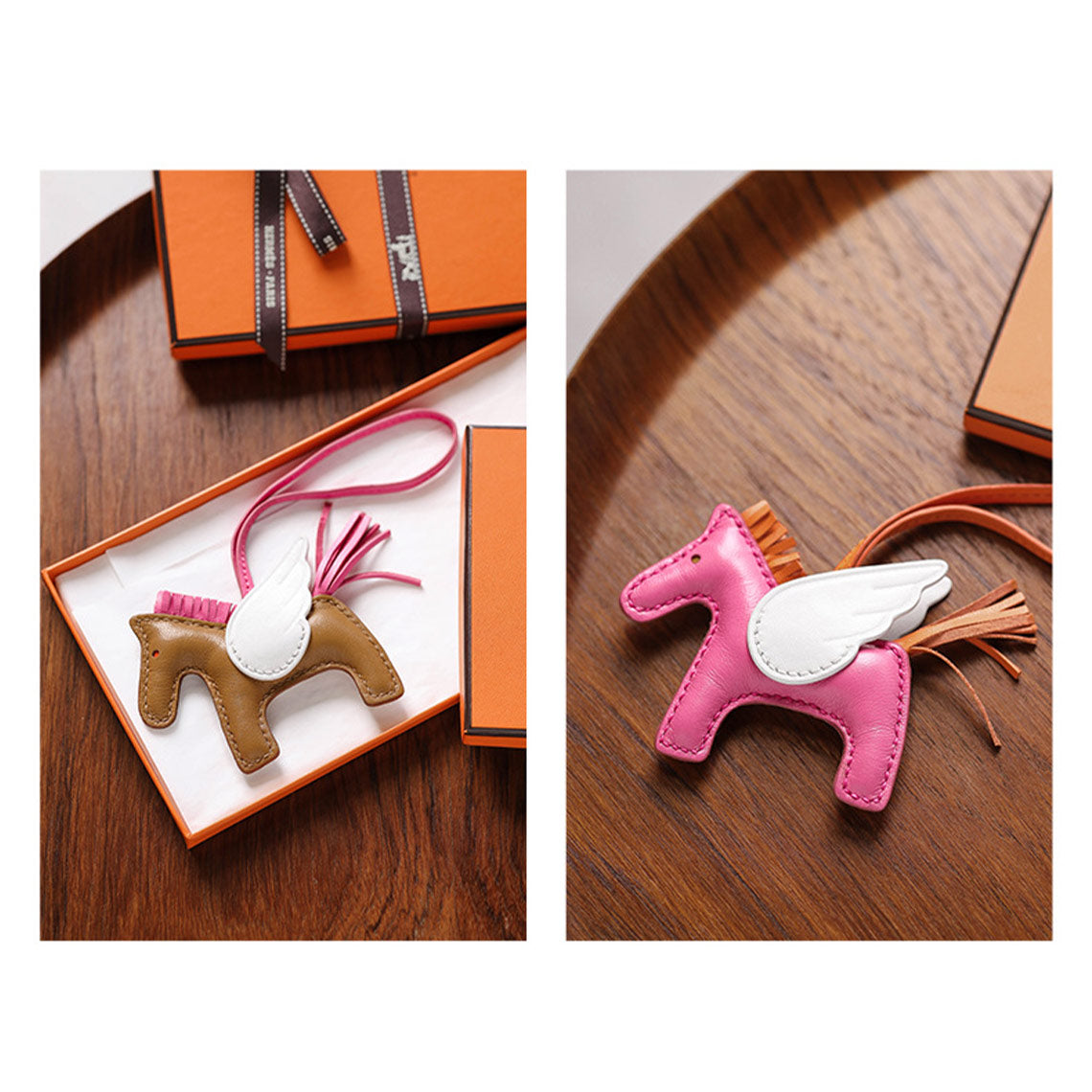 CUCUBIRD Sheep Leather Rodeo Horse Bag Charm DIY Kit  