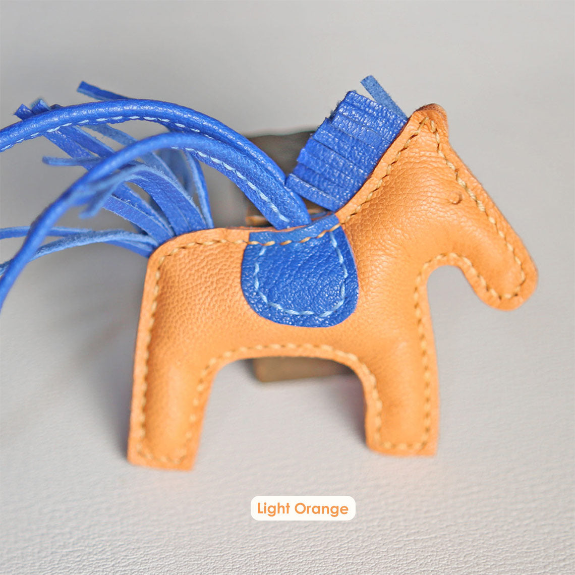 CUCUBIRD Sheep Leather Horse Bag Charm DIY Kit Light Orange 