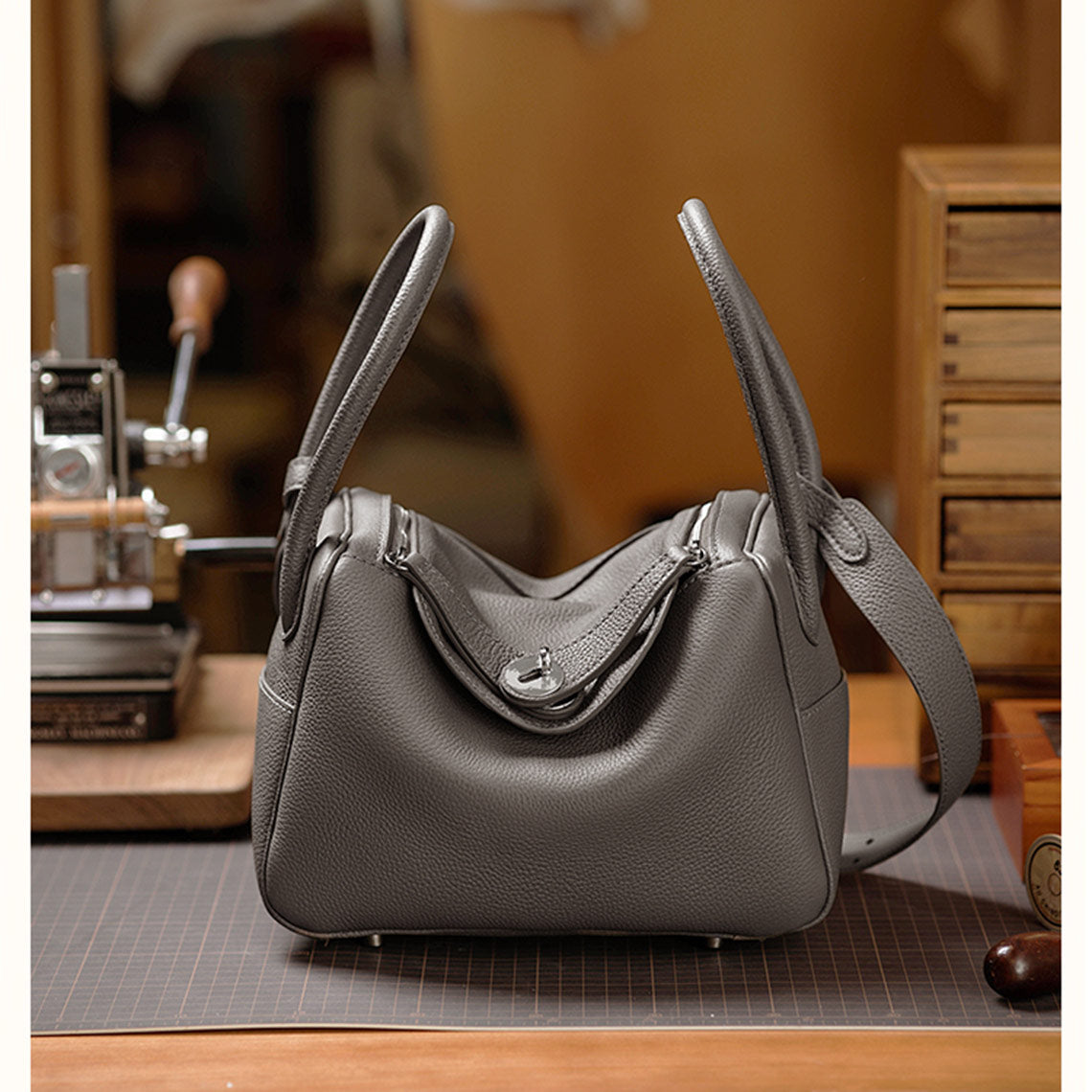 CUCUBIRD Top Grain Leather Fashion Lindi Handbag DIY Kit  