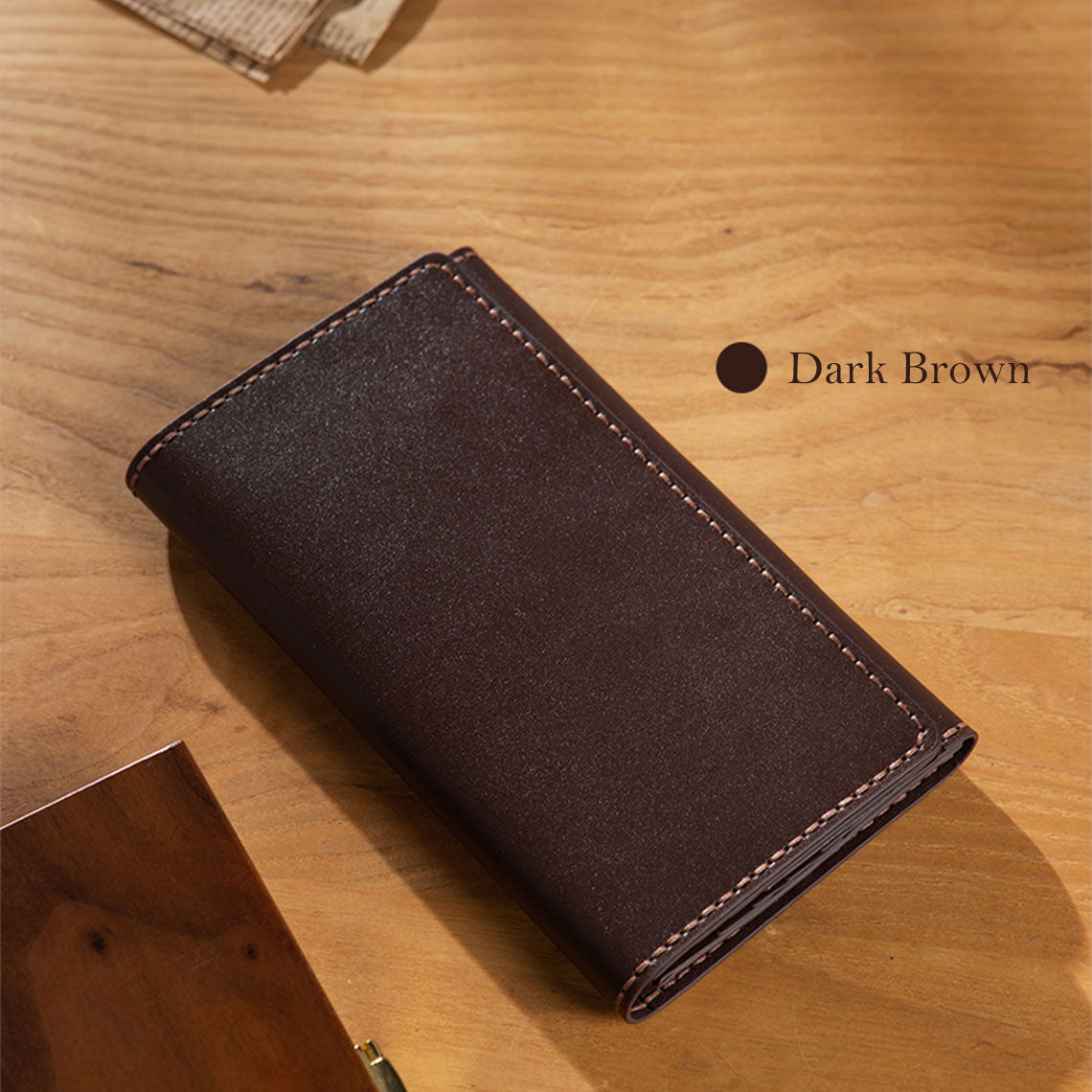 CUCUBIRD Full Grain Leather Long Bifold Wallet DIY Kit  
