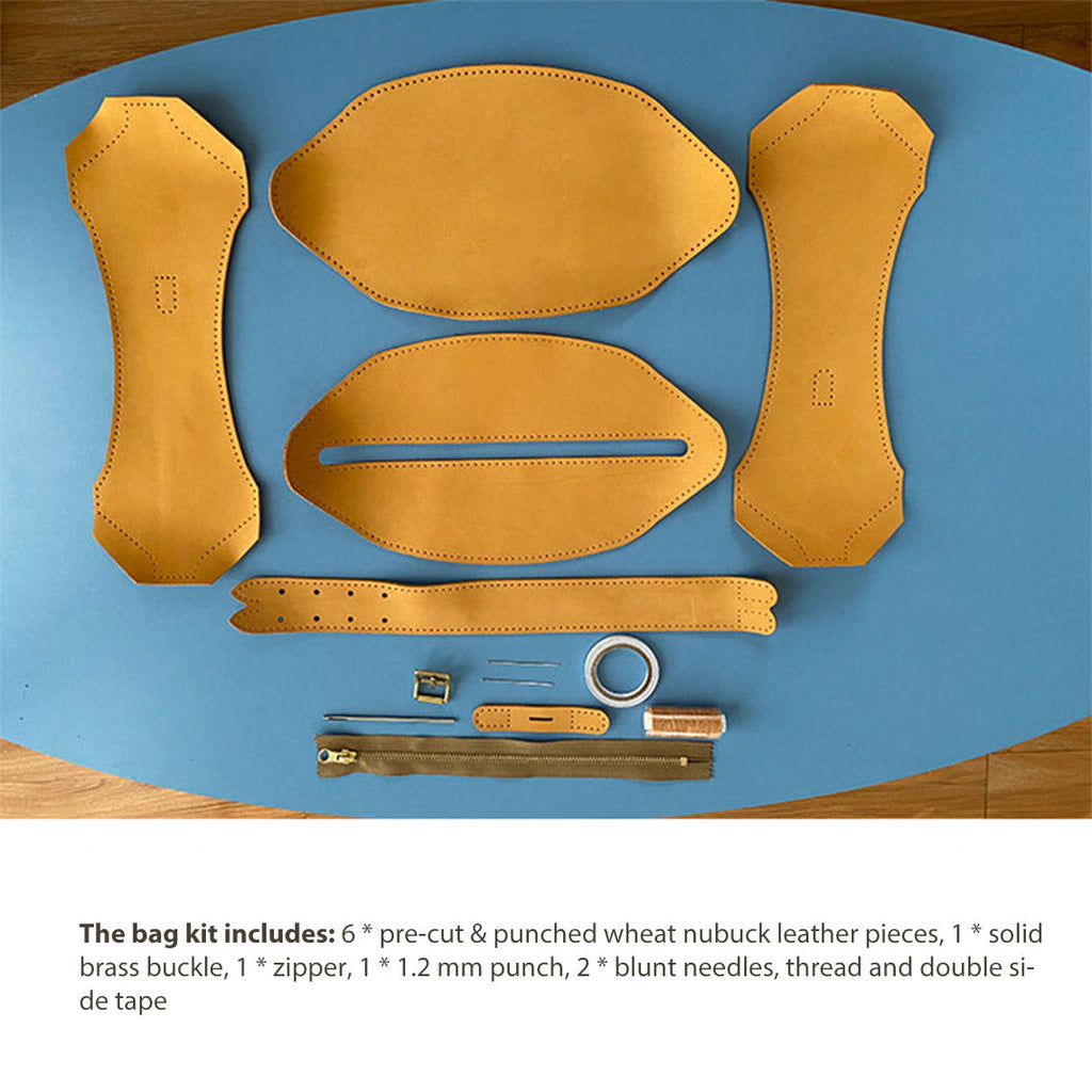 CUCUBIRD Nubuck Leather Makeup Bag & Toiletry Bag DIY Kit  