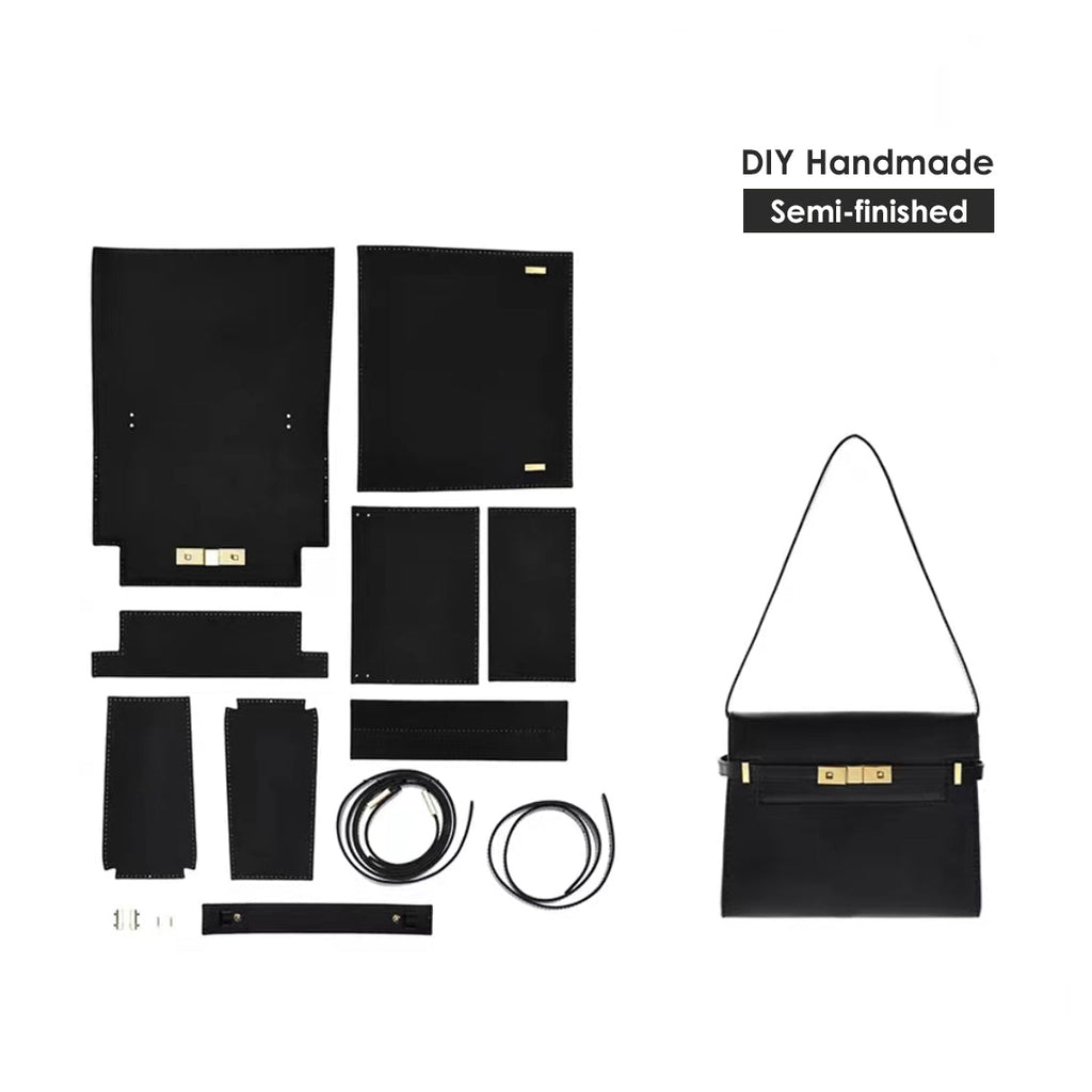 CUCUBIRD Leather City Crossbody Bag DIY Kit Black 