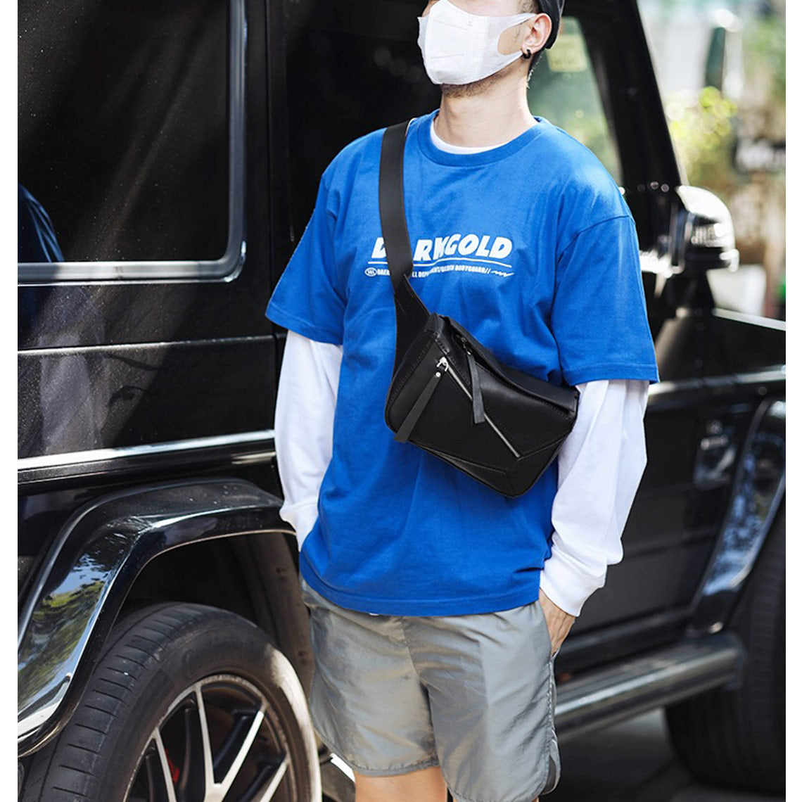 CUCUBIRD Leather Men Puzzle Crossbody Shoulder Bag DIY Kit  