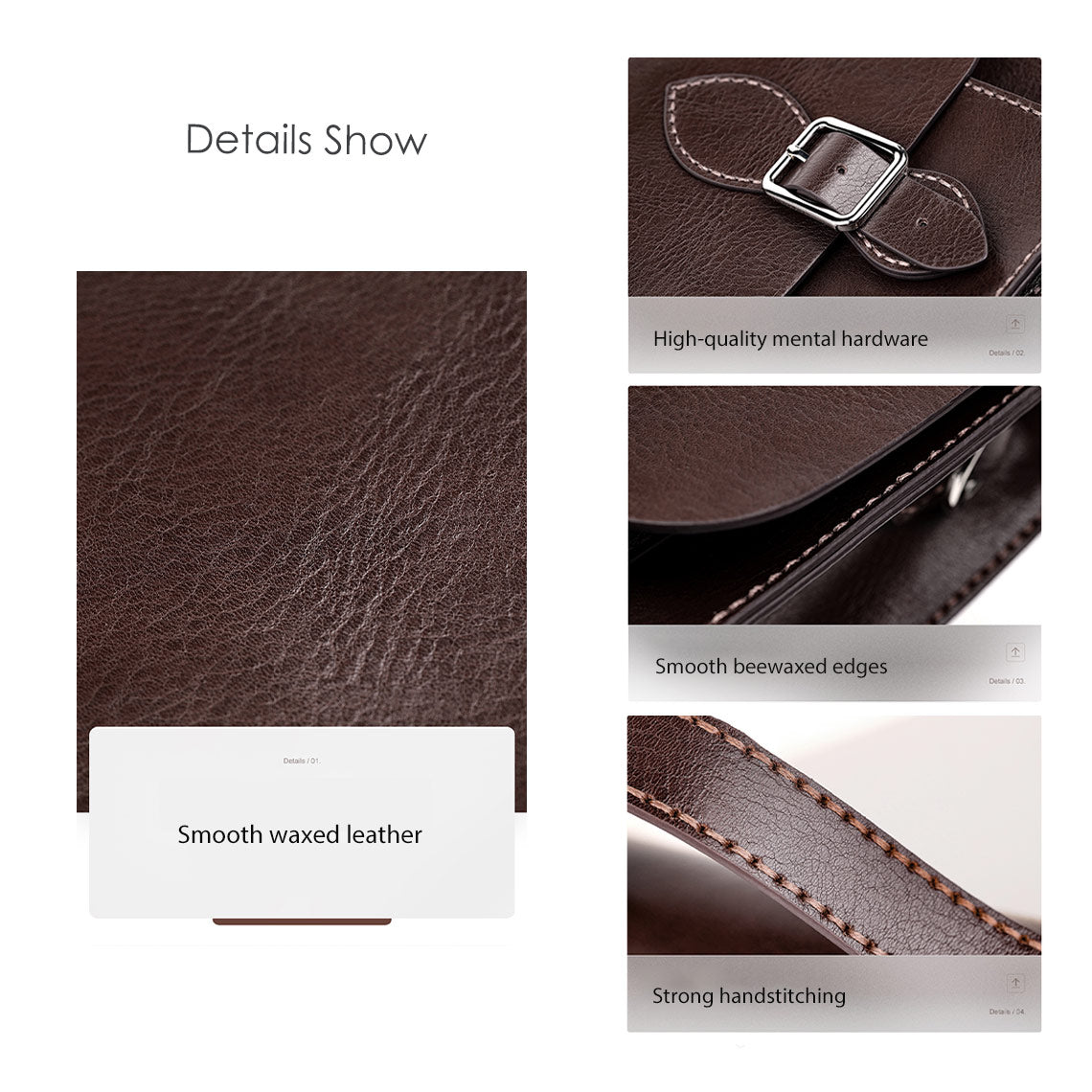 CUCUBIRD Leather Men Messenger Satchel Bag DIY Kit  