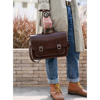 Leather Men Messenger Satchel Bag DIY Kit - CUCUBIRD