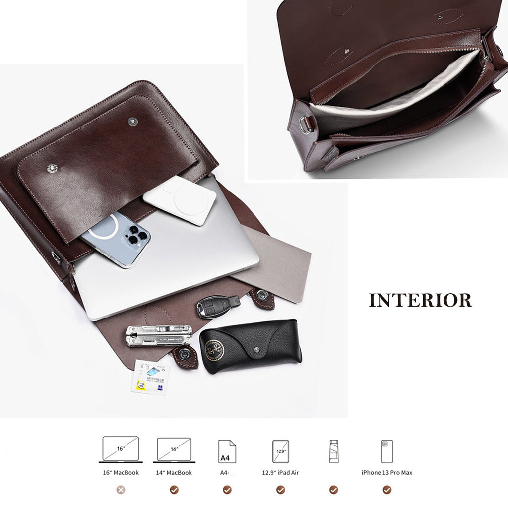 CUCUBIRD Leather Men Messenger Satchel Bag DIY Kit  