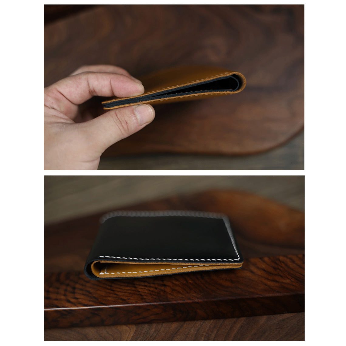 CUCUBIRD Full Grain Leather Slim Wallet DIY Kit  