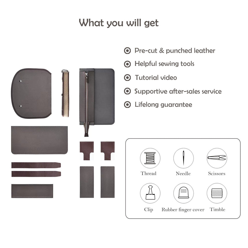 CUCUBIRD Leather Men Message Bag DIY Kit  