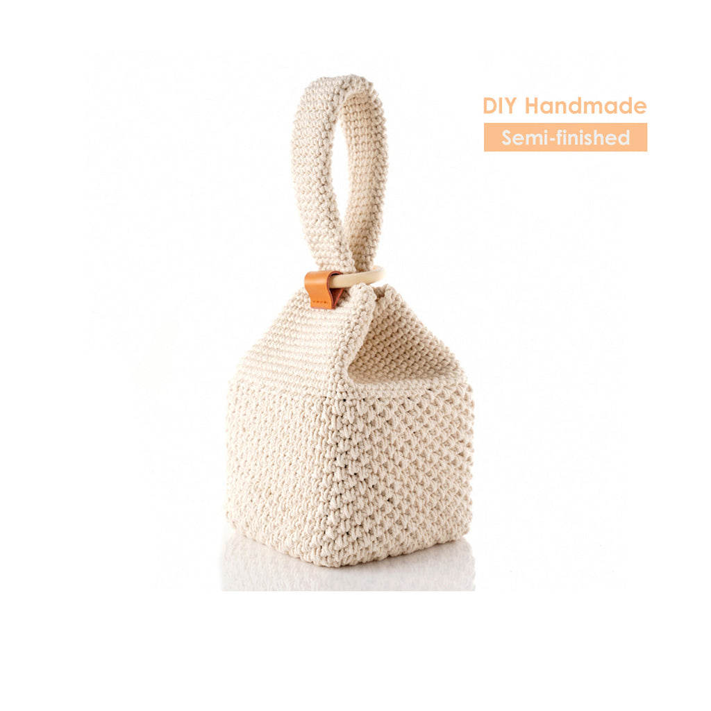 CUCUBIRD Crochet Milk Box Bag DIY Kit Creamy white 