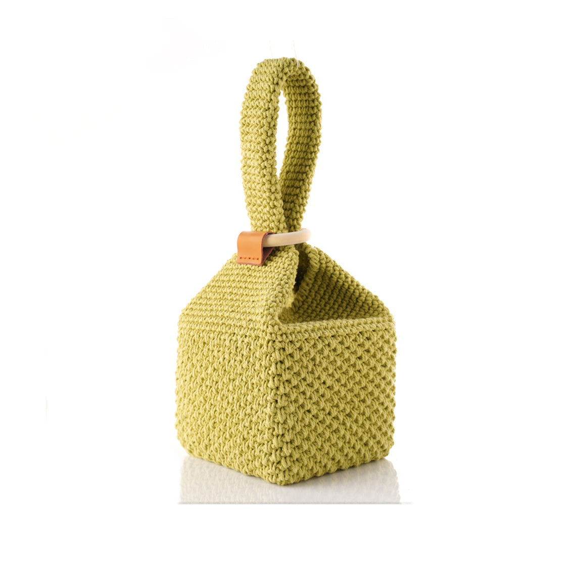 CUCUBIRD Crochet Milk Box Bag DIY Kit Green 