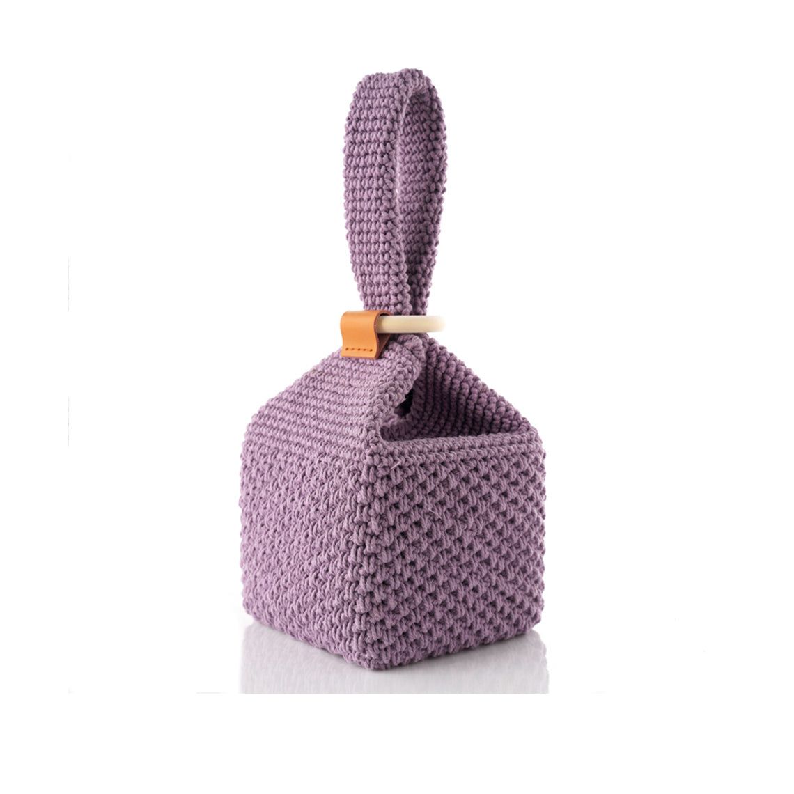 CUCUBIRD Crochet Milk Box Bag DIY Kit Purple 