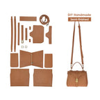 CUCUBIRD Leather Top Handle Mini Tote Bag DIY Kit Brown 