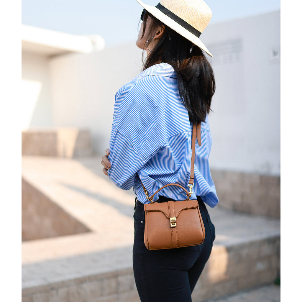 CUCUBIRD Leather Top Handle Mini Tote Bag DIY Kit  