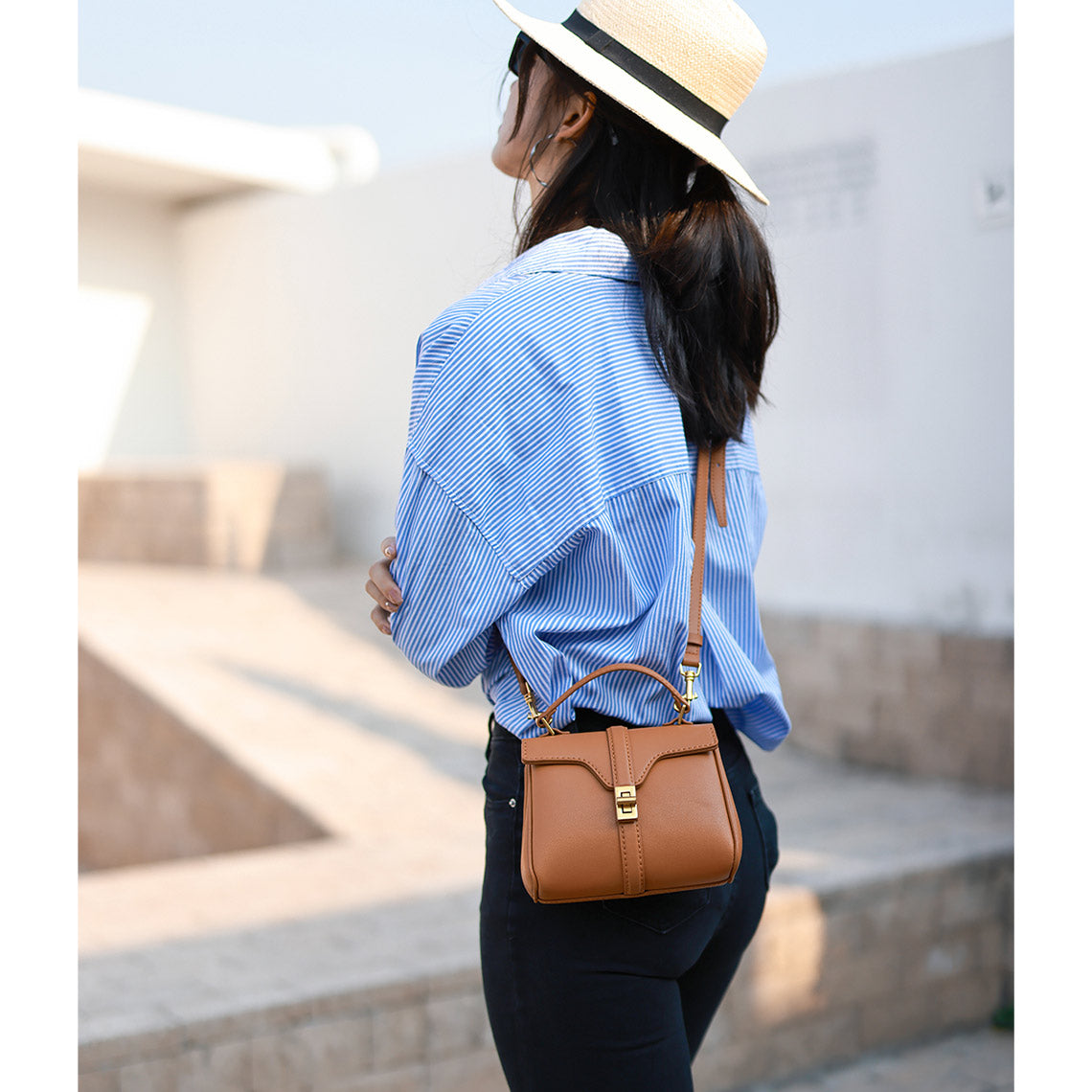 CUCUBIRD Leather Top Handle Mini Tote Bag DIY Kit  