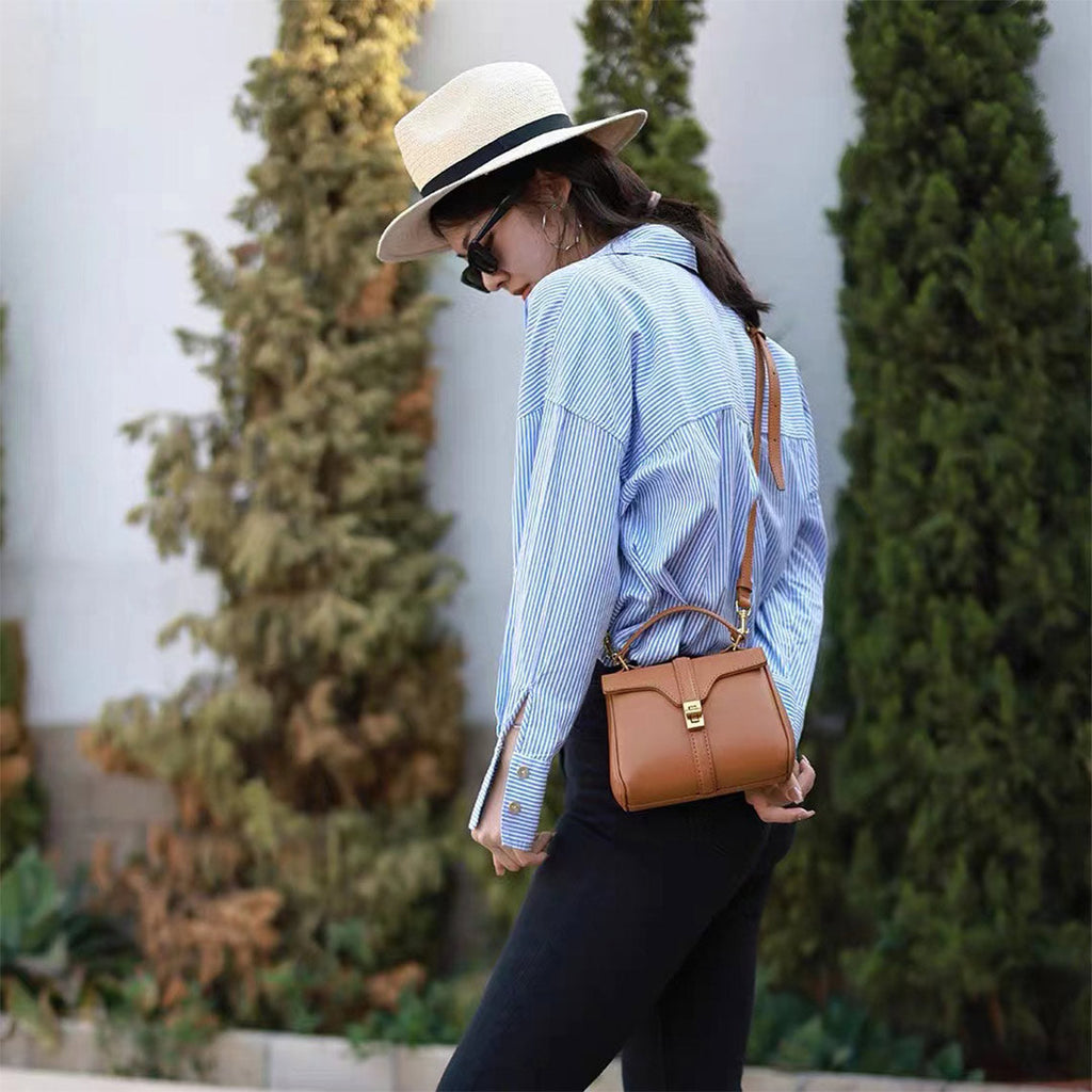 CUCUBIRD Leather Top Handle Mini Tote Bag DIY Kit  