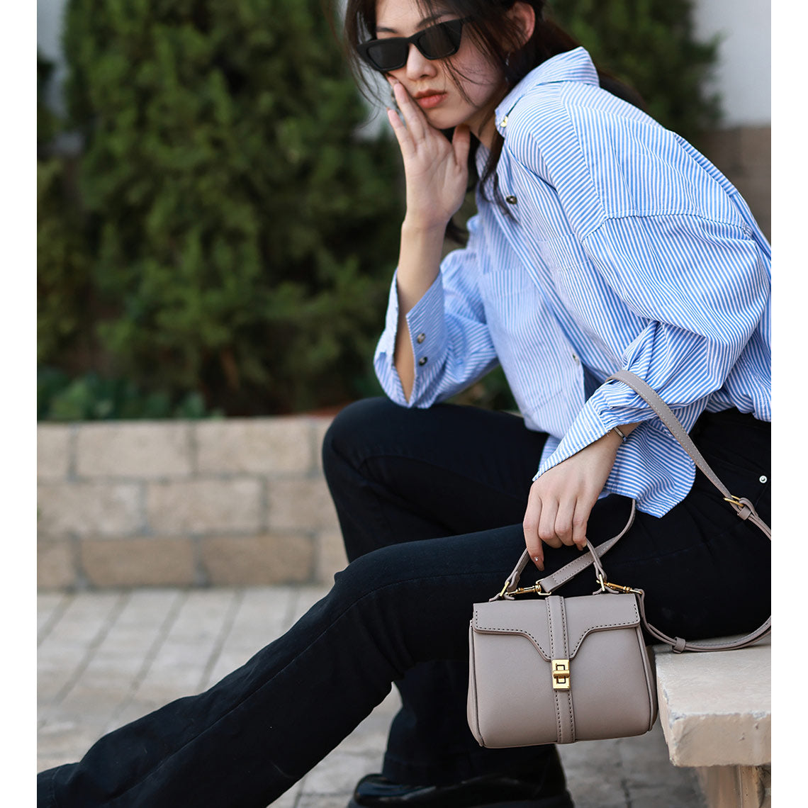 CUCUBIRD Leather Top Handle Mini Tote Bag DIY Kit  