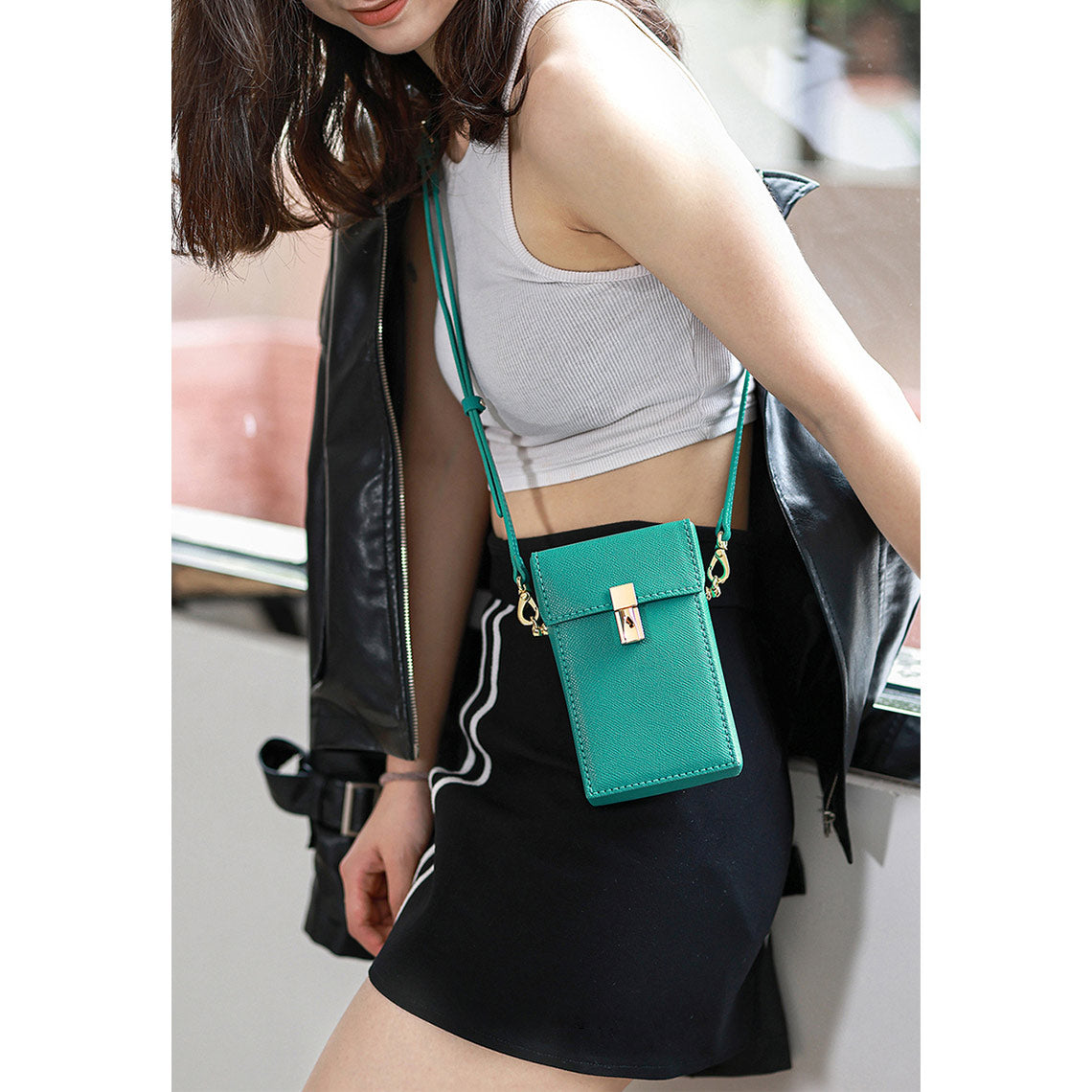 CUCUBIRD Leather Phone Bag DIY Kit Green 