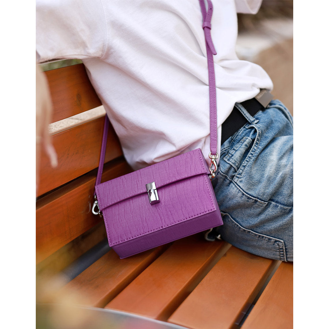 CUCUBIRD Leather Box Phone Bag DIY Kit Purple 