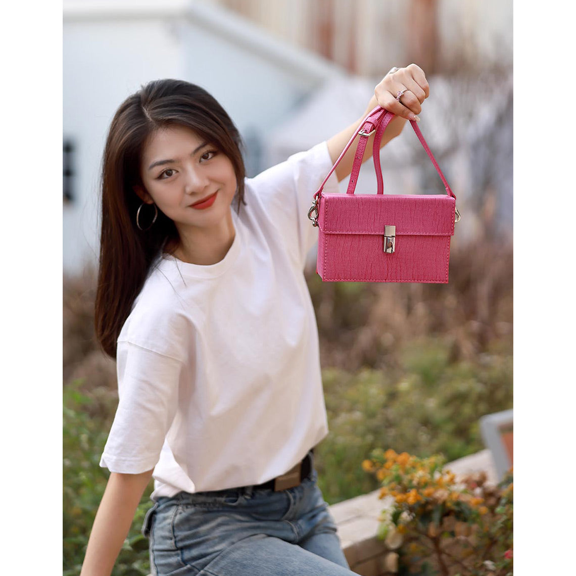 CUCUBIRD Leather Box Phone Bag DIY Kit Pink 