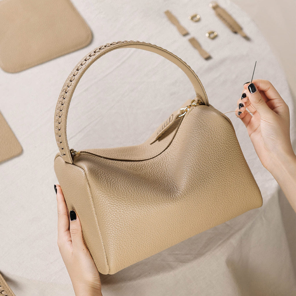 CUCUBIRD Top Grain Leather Design Pillow Bag DIY Kit  