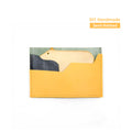 CUCUBIRD Top Grain Leather Polar Bear Card Holder DIY Kit Yellow - Cowhide 