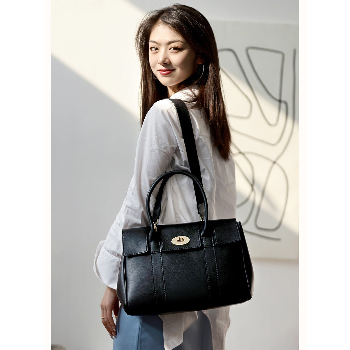 CUCUBIRD Leather Women Work Tote Bag DIY Kit  