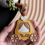 CUCUBIRD Sheep Leather Pumpkin Carriage Bag Charm DIY Kit  