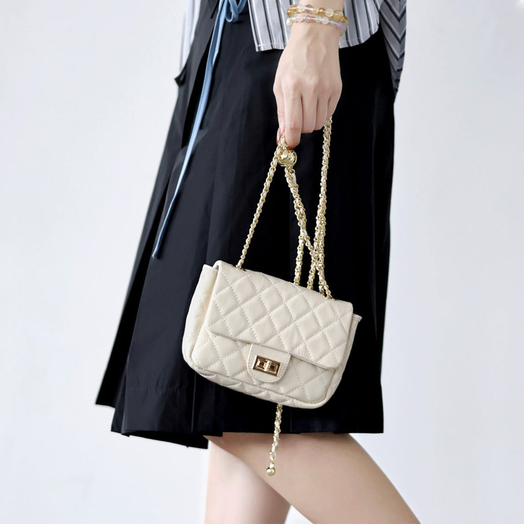 CUCUBIRD Top Grain Leather Small Quilted Chain Bag DIY Kit  