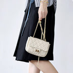 CUCUBIRD Top Grain Leather Small Quilted Chain Bag DIY Kit  